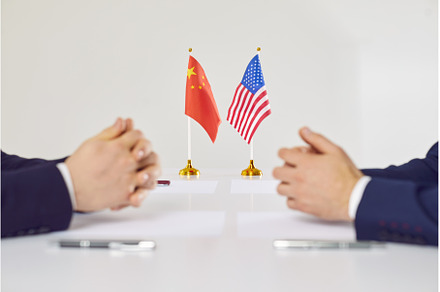 Flags of America and China atand on, a Business Photo by StudioRomantic