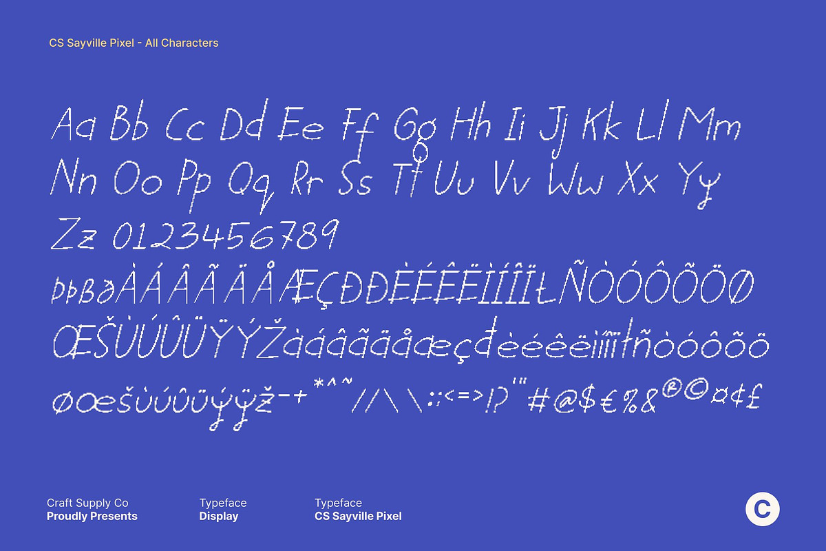 CS Sayville Pixel, a Handwritten Font by Craft Supply Co. (Photo 8 of 8)