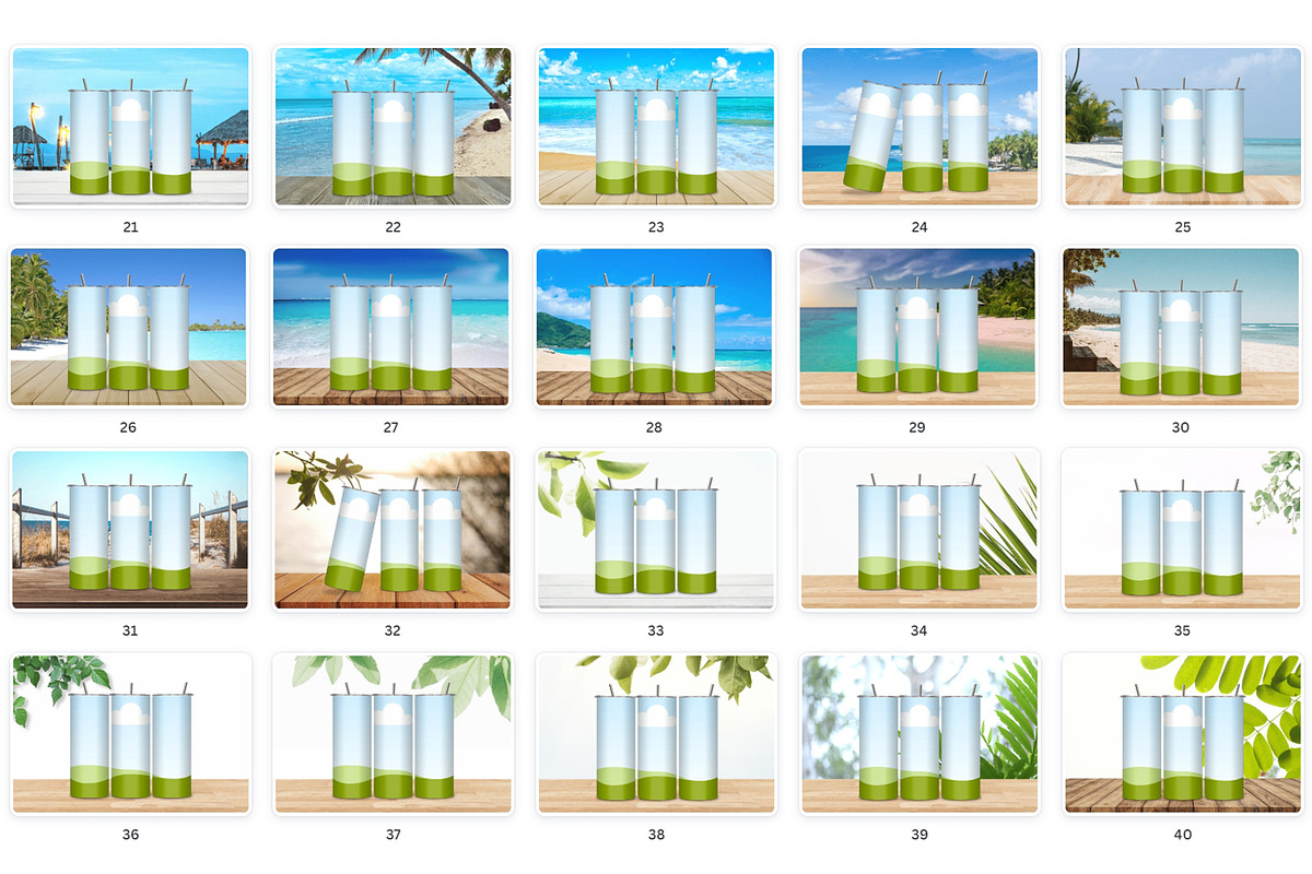 65 x Skinny Tumbler Mockup Bundle, a Cups & Container Mockup by NoemieDesigns (Photo 3 of 7)