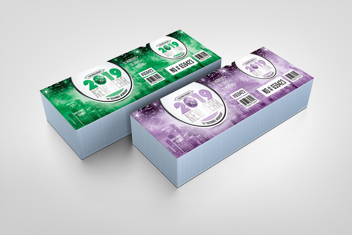 2019 New Year Event Ticket | VIP Pas, an Invitation Template by ContestDesign (Photo 2 of 5)