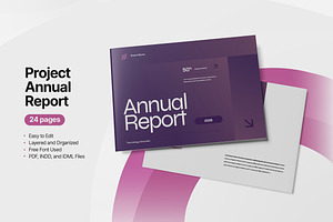 Project Annual Report Template, a Brochure Template by TMint Play