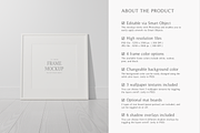 1x1 Square Frame Mockup on Floor, a Household Mockup by Lelu Art Design (Thumbnail 6 of 11)