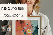 BUNDLE Frame Mockups with Person, a Household Mockup by MOAROShop (Thumbnail 6 of 8)