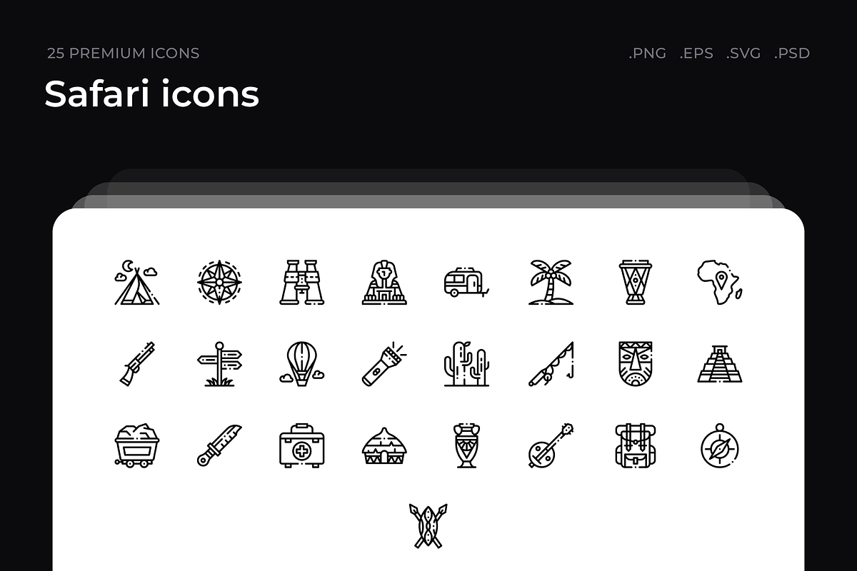 Safari icons, an Outline Icon by Wencory (Photo 1 of 2)