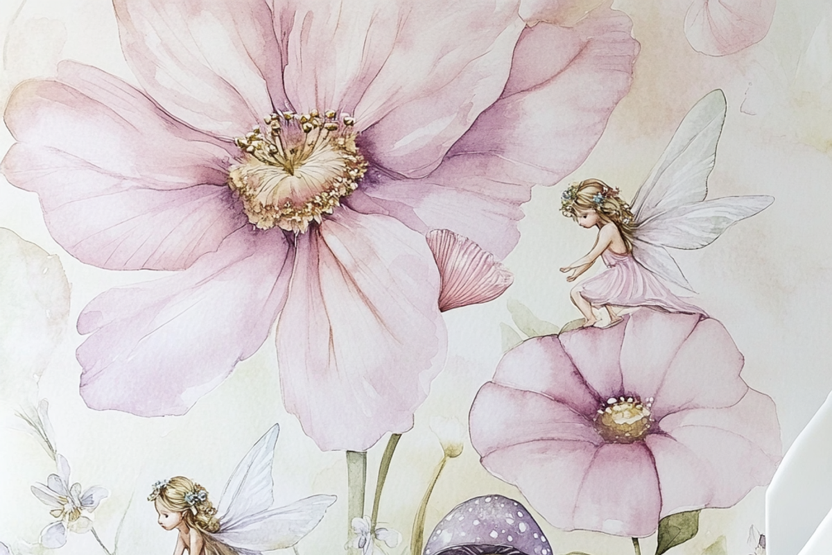 Whimsical Garden Fairies, a Background Graphic by Printable Treasure (Photo 4 of 7)