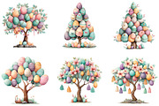Watercolor Easter Tree Clipart, an Illustration by CraftArtStudio (Thumbnail 5 of 6)