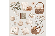 Prompt Neutral Spring Clipart, a Seasonal Illustration by Creative design (Thumbnail 2 of 7)