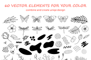 Organic natural set & patterns, a Pattern Graphic by museberry (Thumbnail 9 of 9)