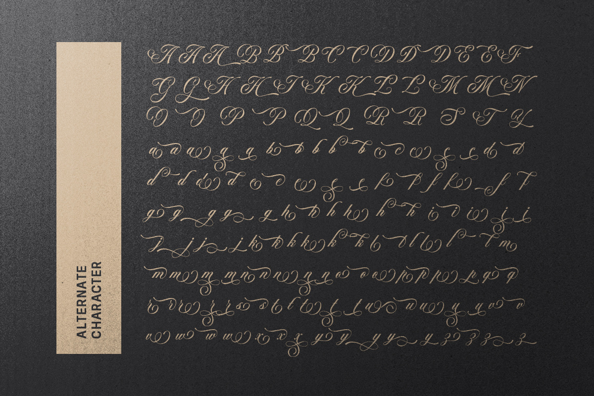 Regality - Luxury Romance Script, a Script Font by Bale Type (Photo 10 of 10)