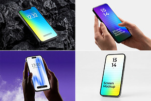 Smartphone Screen Mockup Bundle, an Android Mockup by graphypix