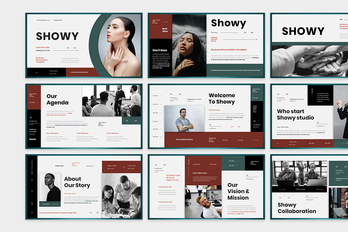 Showy Presentation Template, a Presentation Template by Analogous Temp (Photo 3 of 10)
