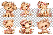 Cute Lavender Animals PNG Clipart, a Seasonal Illustration by Daily.Designs (Thumbnail 3 of 5)