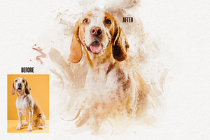 Pet Watercolor Art Photoshop Effect