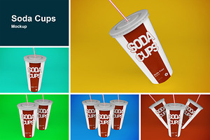 Soda Cups Mockup