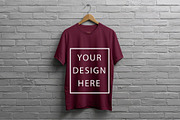 T-Shirt Mockup - Maroon Edition, a Shirt Mockup by ForhadGFX (Thumbnail 3 of 12)