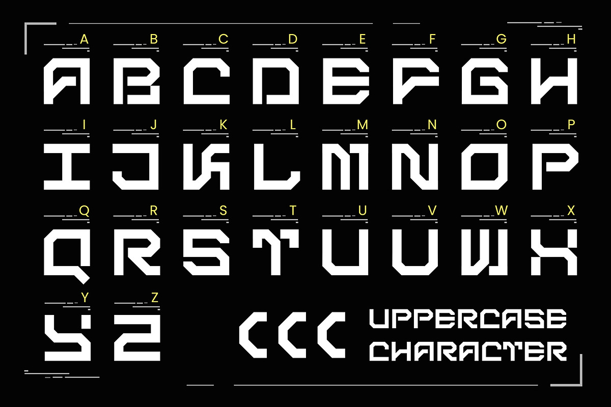 Cypher - Futuristic Font, a Script Font by AQR Studio (Photo 6 of 10)