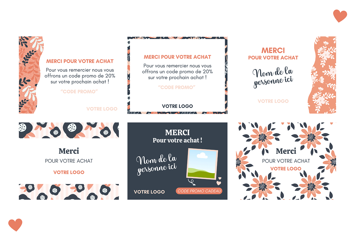 Thank You Card Templates Canva, a Card Template by florasfabrica (Photo 2 of 3)