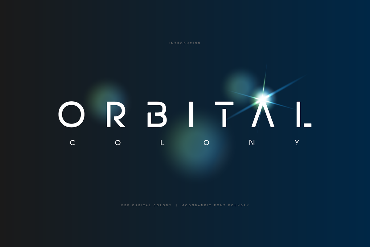 MBF Orbital Colony - Futuristic font, a Sans Serif Font by MoonBandit (Photo 1 of 5)
