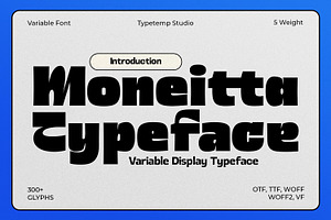 Moneitta - Variable Display Typeface
