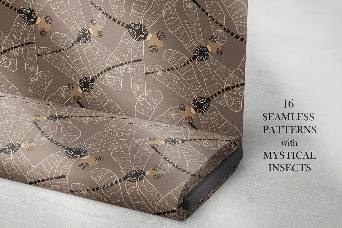 Mystical Insect Patterns, a Pattern Graphic by Annakniaz (Photo 2 of 10)