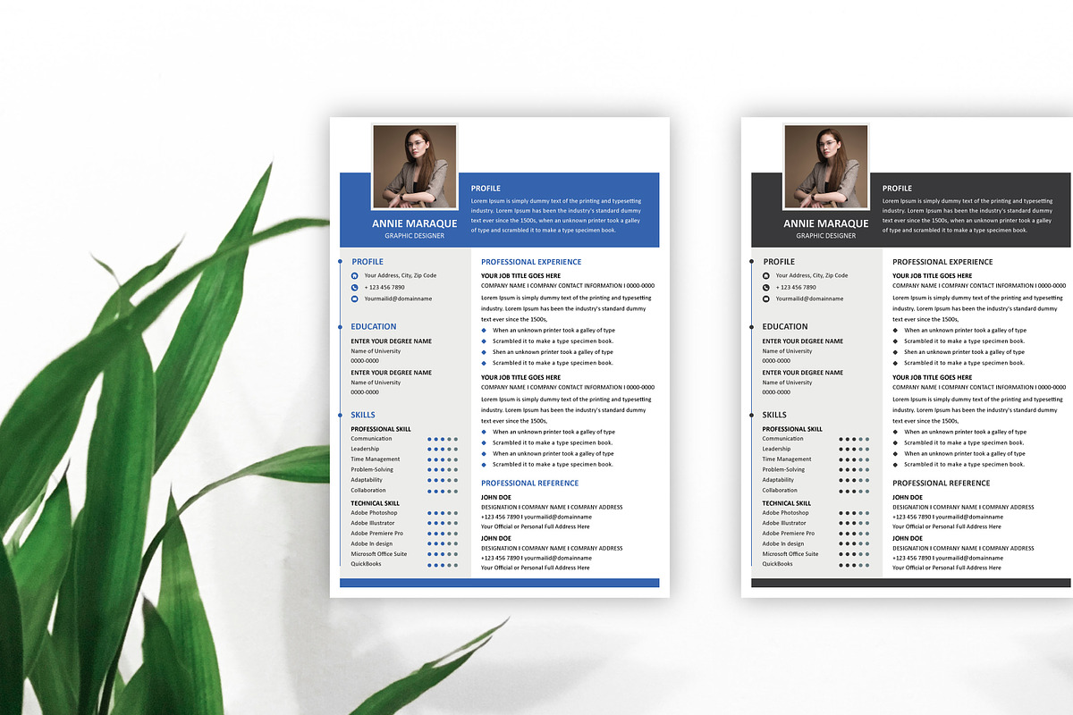 Modern Resume Template, a Resume Template by Annudesign (Photo 2 of 4)