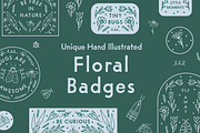 Hand Illustrated Floral Badges, a Graphic by Mere Hunter (Thumbnail 1 of 6)