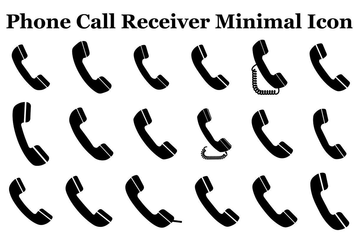 Phone Call Receiver Minimal Icon, an Icon by musafir_fashion (Photo 1 of 10)