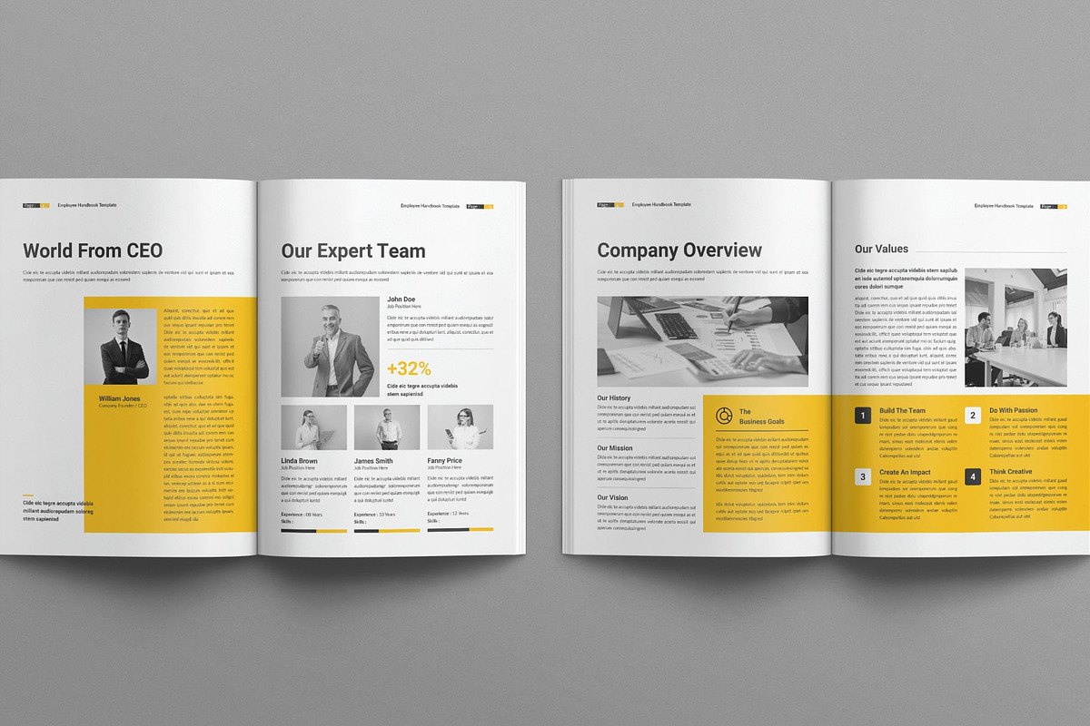 Employee Handbook Template, a Brochure Template by E-Type (Photo 3 of 9)