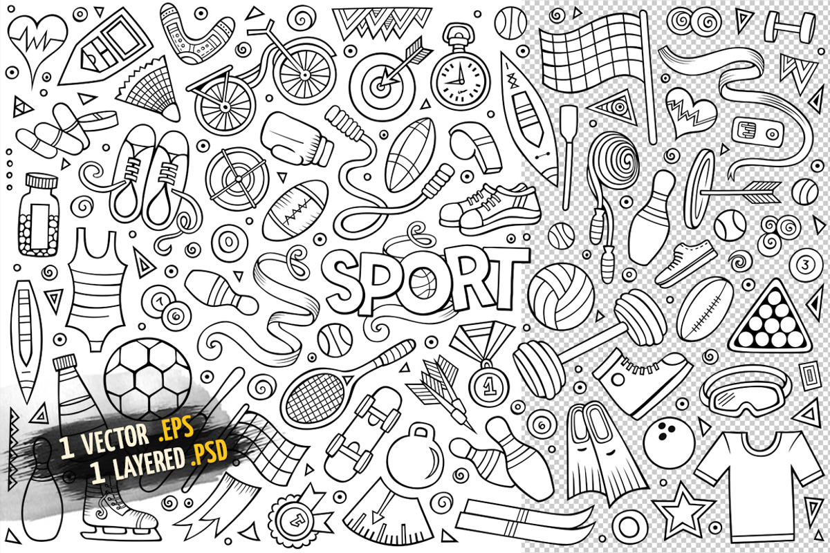 Sports Objects & Elements Big Set, an Object Graphic by BALABOLKA (Photo 5 of 7)
