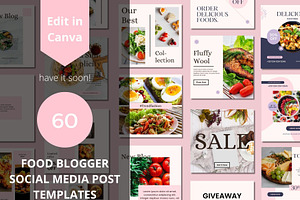 Food Blogger Social Media Templates