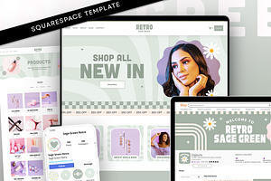 Sage Green Squarespace Template 7.1, a Squarespace Template by Template Twist Shop