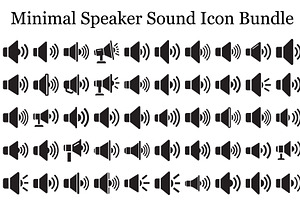 Minimal Speaker Sound Icon Bundle, a Graphic by musafir_fashion