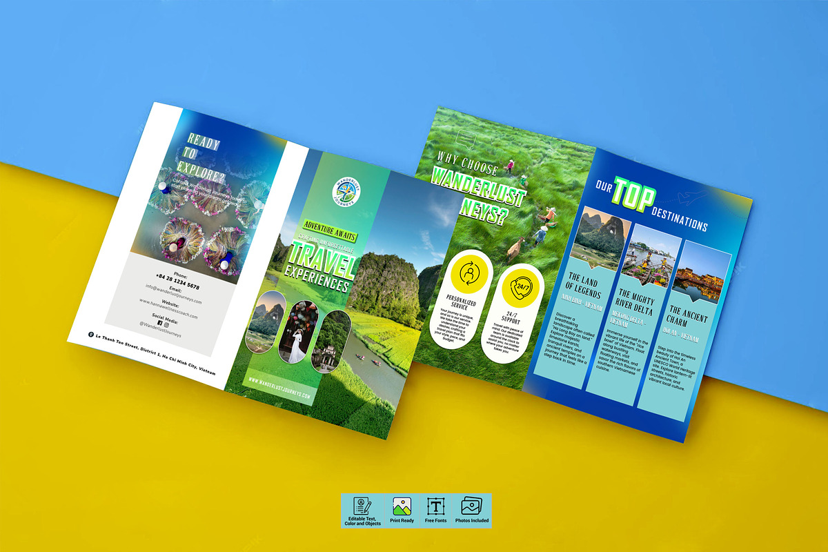 Travel Agency Brochure Template, a Brochure Template by Offload VN