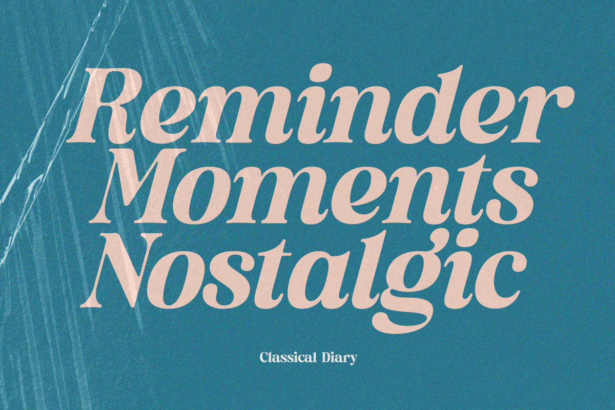Classical Diary - Serif Font, a Serif Font by Letterhend Studio (Photo 6 of 9)