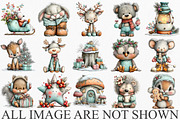 Whimsical Woodland Christmas Clipart, an Illustration by Canvas Craft (Thumbnail 3 of 6)