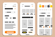 Modern Mobile App Wireframe Template, a Wireframe Template by MightyDesign (Thumbnail 3 of 7)