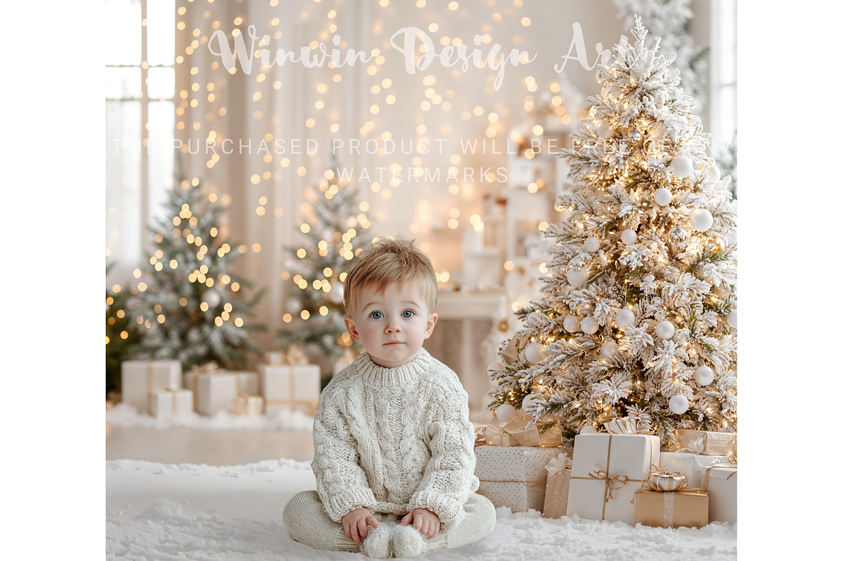 White Christmas Digital Backdrop, a Background Photo by Winwin Design Art (Photo 3 of 9)