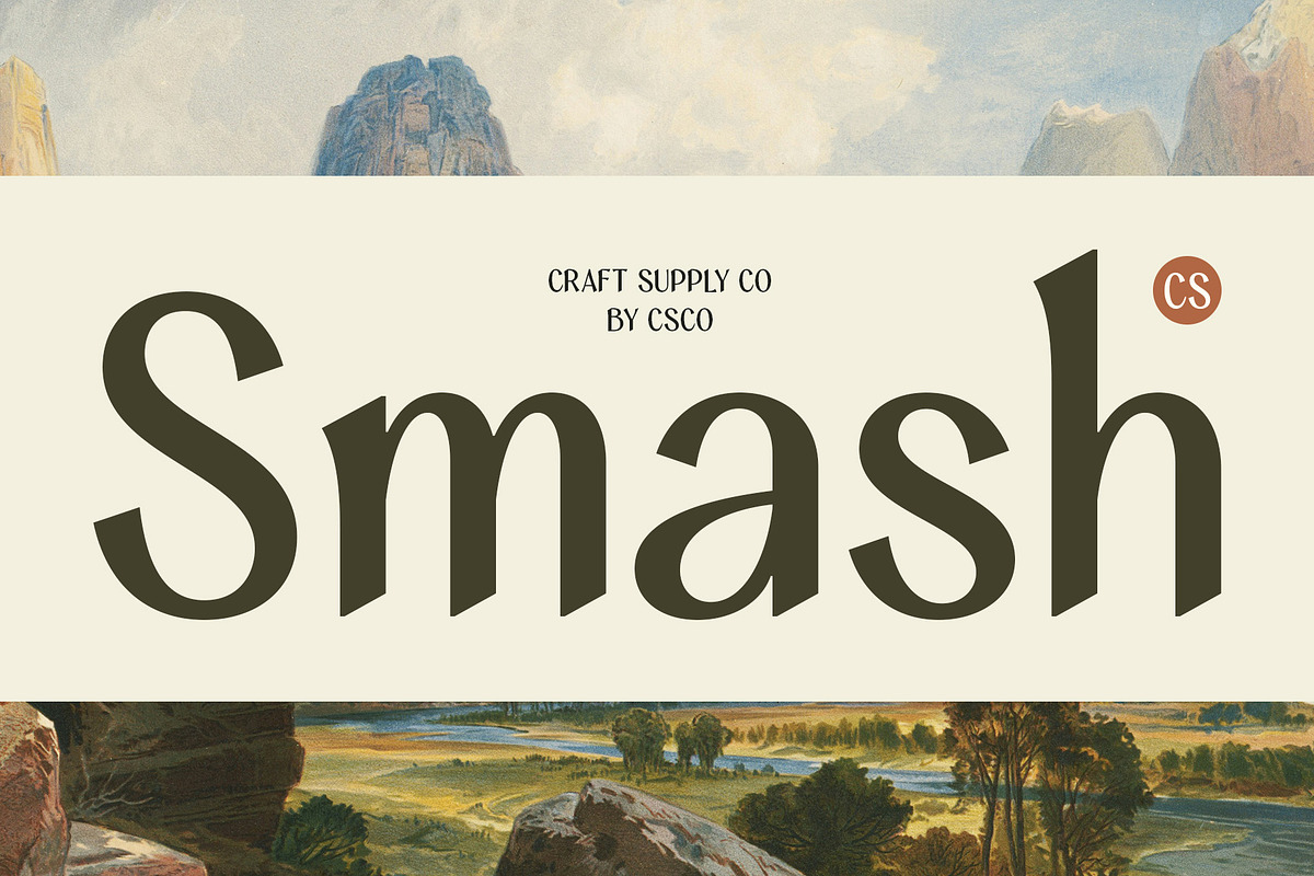 CS Smash – Classic Font, a Sans Serif Font by Craft Supply Co. (Photo 1 of 8)