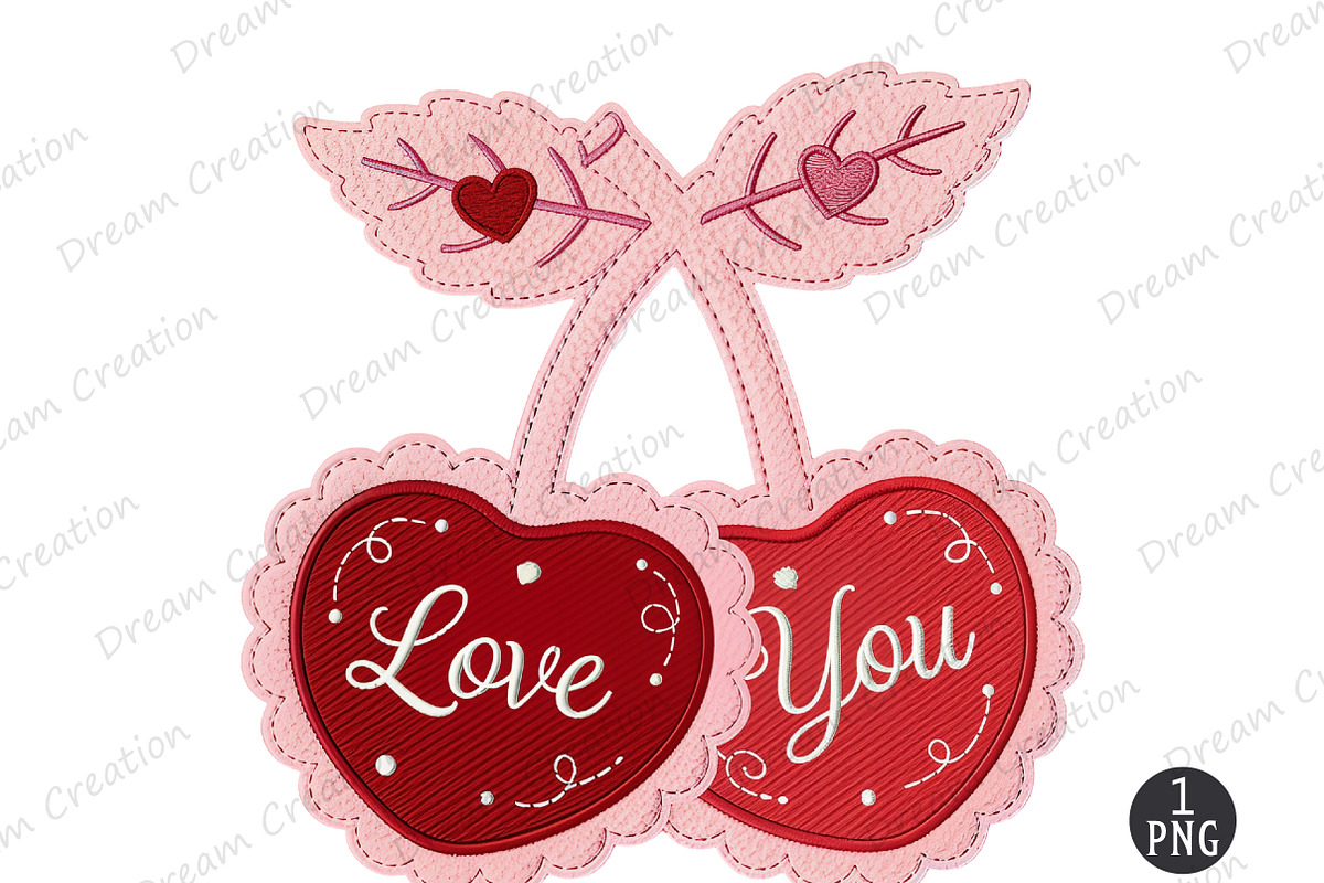Yarn Crochet Valentines Cherry PNG, an Illustration by Dream Creation (Photo 1 of 5)