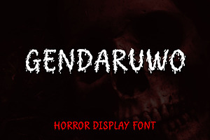 Gendaruwo - Halloween Bloody Font