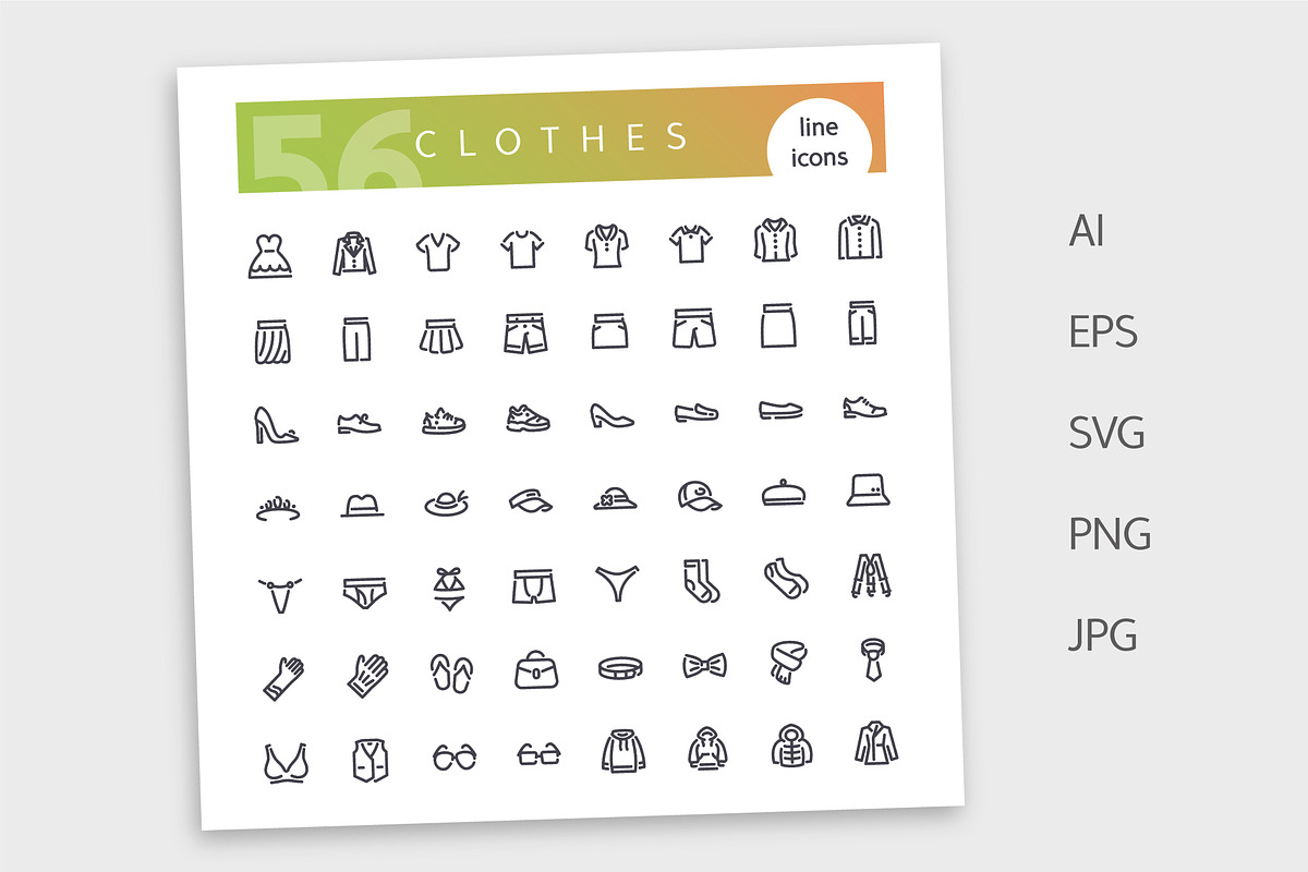 Clothes Line Icons Set, an Icon by Voysla's Shop (Photo 5 of 5)