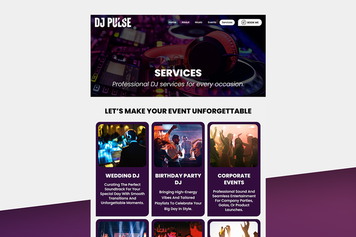 DJ & Disco Website Template, a Wix Template by Kitteeh (Photo 14 of 21)