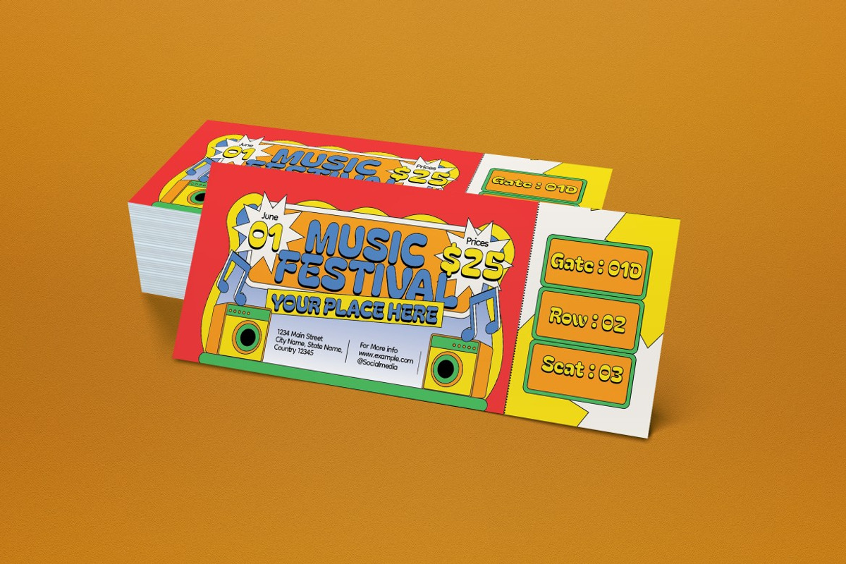 Music Festival Ticket preview 2