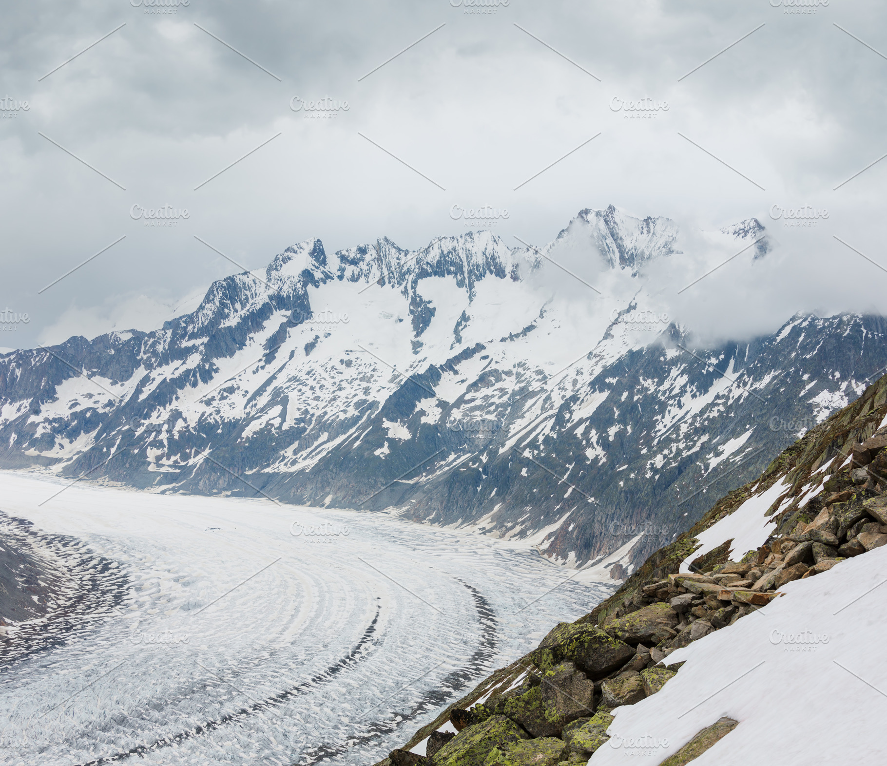 Aletsch Glacier, Switzerland, Alps, a Nature Photo by YuriyB