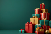 86 Gift boxes with ribbons and bows, a Holiday Photo by Handmadefont (Thumbnail 32 of 90)