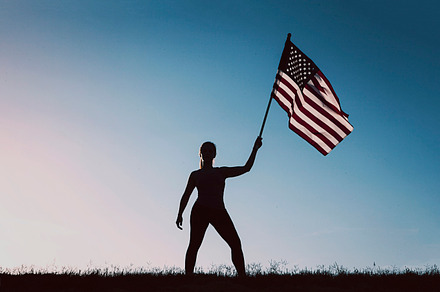 Patriotic Man Holding Sparklers preview 4