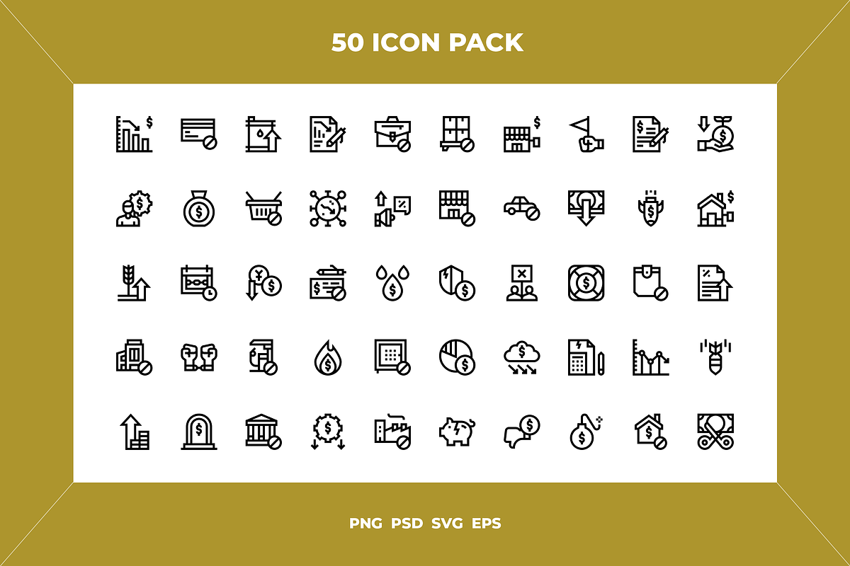 Economiccrisis icons, an Outline Icon by Wencory (Photo 1 of 2)