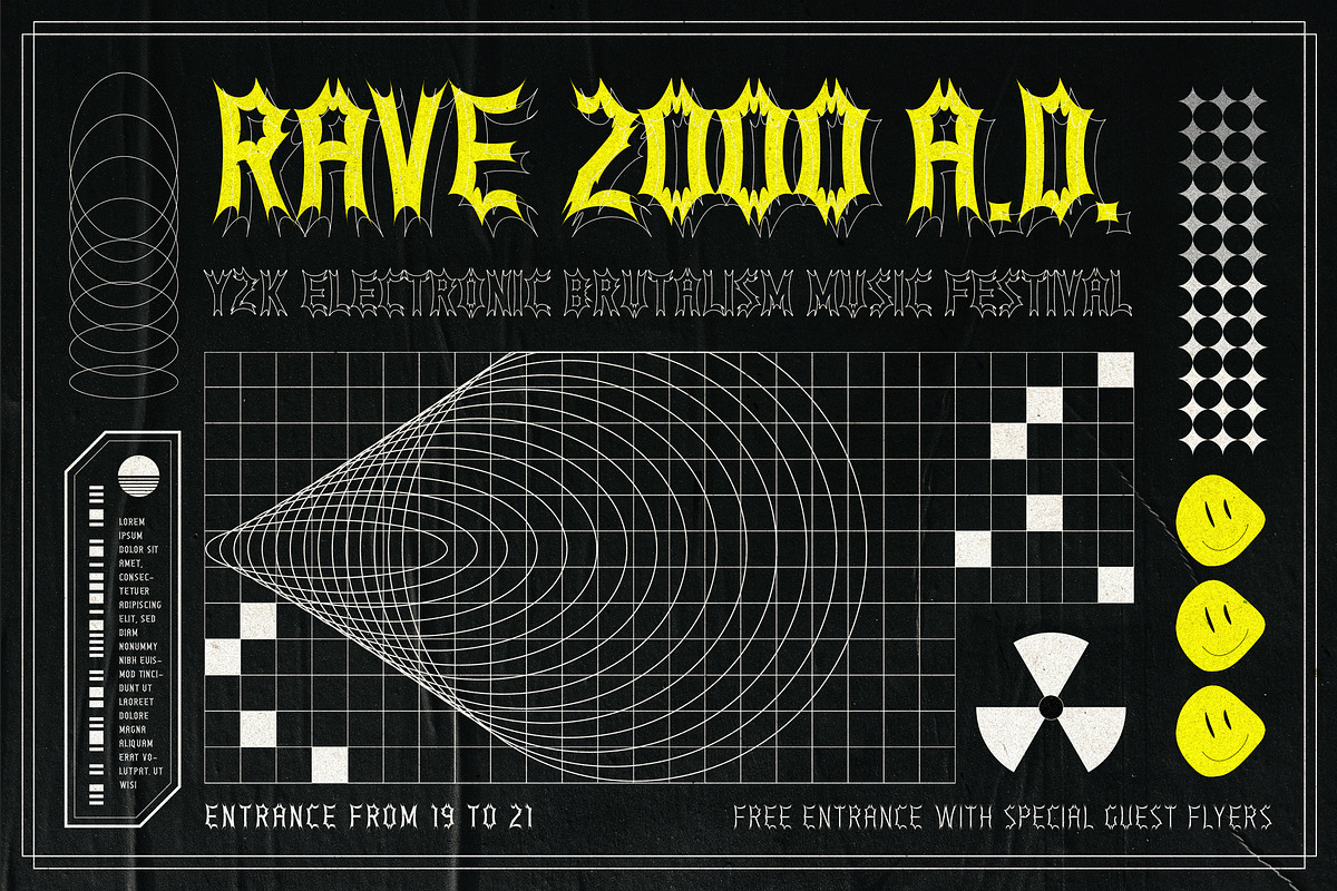 Acid Goth | Font Family, a Sans Serif Font by Ckybe's Corner (Photo 3 of 9)