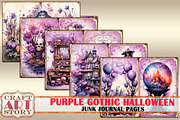 Purple Gothic Halloween Junk Journal, a Seasonal Illustration by CraftArtStory (Thumbnail 4 of 5)