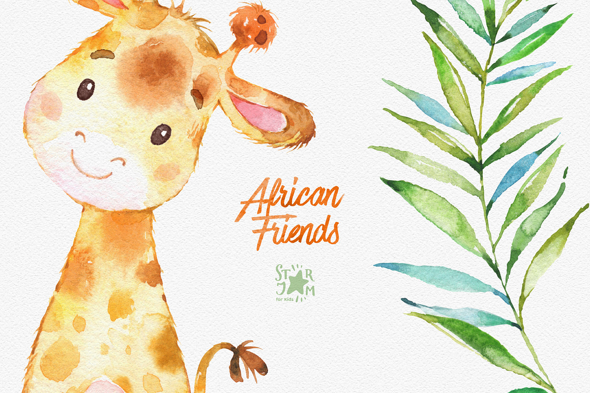 African Friends. Safari Collection, an Animal Illustration by StarJam (Photo 4 of 4)